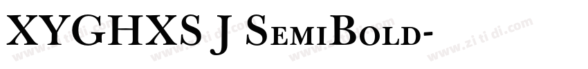 XYGHXS J SemiBold字体转换